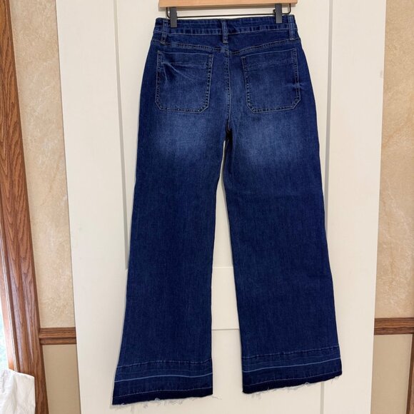 NEW Flamingals Womens High-Waist Wide-Leg Denim Jeans Size Small Casual Fit - Picture 3 of 14